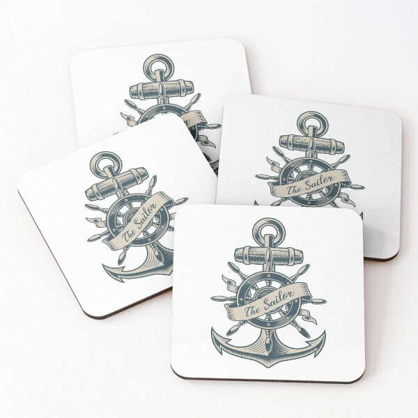 Item preview, Vintage Sailor Anchor And Wheel designed and sold by Vector Scout Lab.