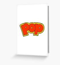 cartoon POP symbol Greeting Card
