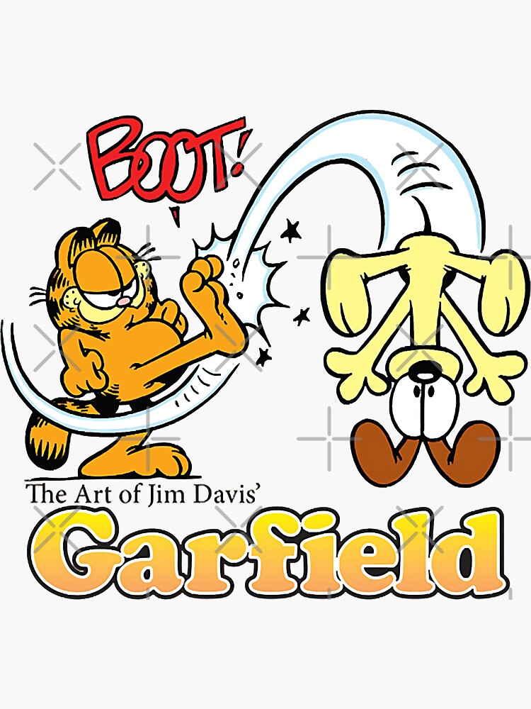 "Cat kicking dog" Sticker for Sale by Redbubble