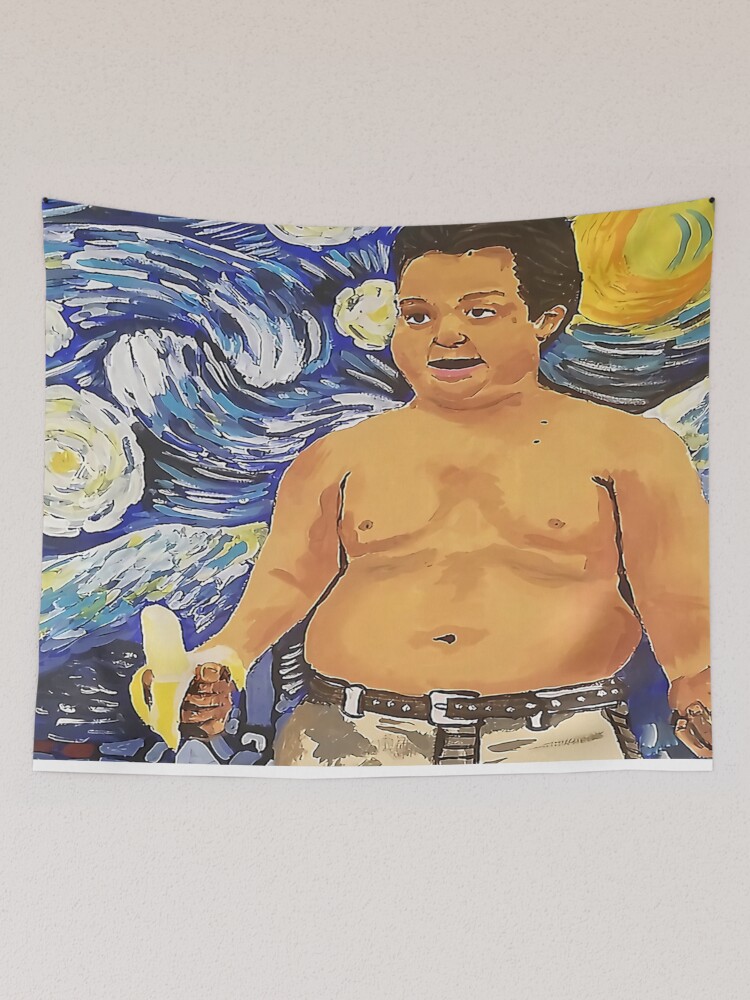 Gibby eating a banana tapestry new arrivals