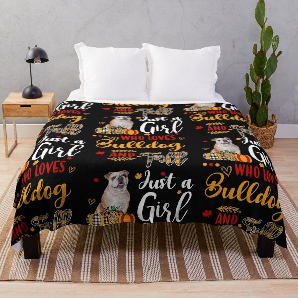 Item preview, Just A Girl Who Loves Bulldog And Fall Autumn designed and sold by Nguyenvanhai.