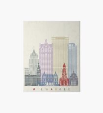 Milwaukee skyline poster Art Board