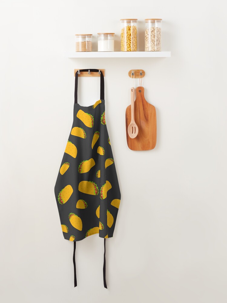 Alternate view of Cool and fun yummy taco pattern Apron