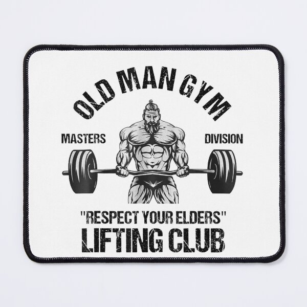 Item preview, Old Man Gym Respect Your Elders Lifting Clubs Weightlifting designed and sold by georgebuckart.
