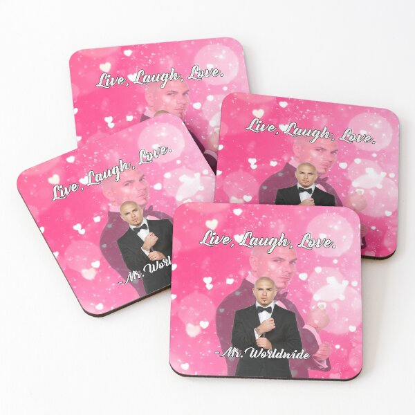 Artikelvorschau, Mr Worldwide sagt zu Live Lachen Liebe Pink Smile Wandbehang entworfen und verkauft von Miltons.