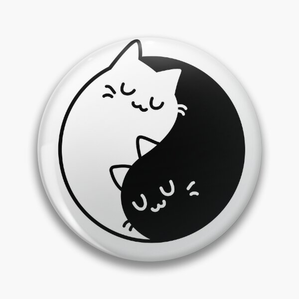 Cute Day and Night Hugging Cat Enamel Pin Celestial Cat Cute Pin Black Cat  Pin Yin Yang Cat Pin White Cat Pin Galaxy Cat Night Cat Valentine 