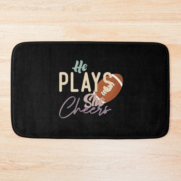 Item preview, He Plays She Cheers Football Girl designed and sold by medbdj.