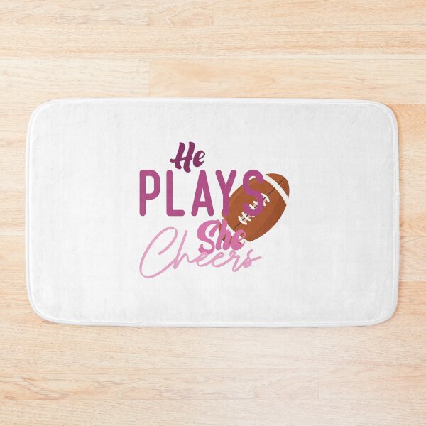 Item preview, He Plays She Cheers Football Girl designed and sold by medbdj.