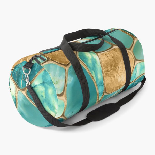 Item preview, Emerald Green and Gold cells abstract designed and sold by k9printart.