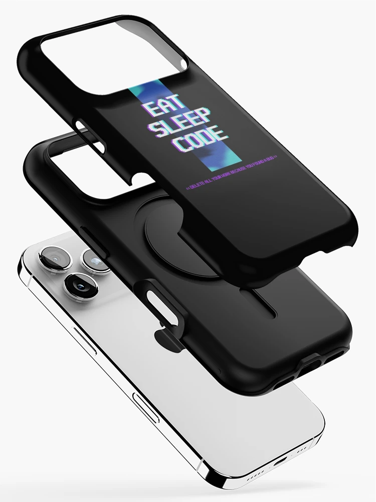 Thumbnail 2 of 4, iPhone Case, Eat. Sleep. Code. Delete - Web Development Coding Programmer Design designed and sold by Shirtlify.