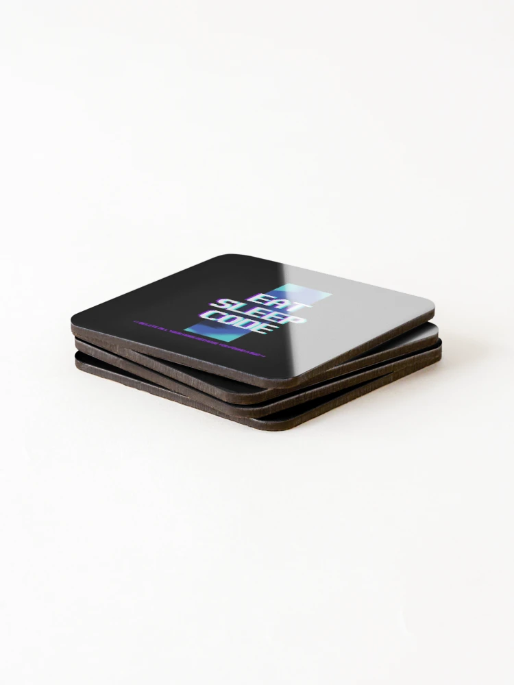 Thumbnail 4 of 5, Coasters (Set of 4), Eat. Sleep. Code. Delete - Web Development Coding Programmer Design designed and sold by Shirtlify.