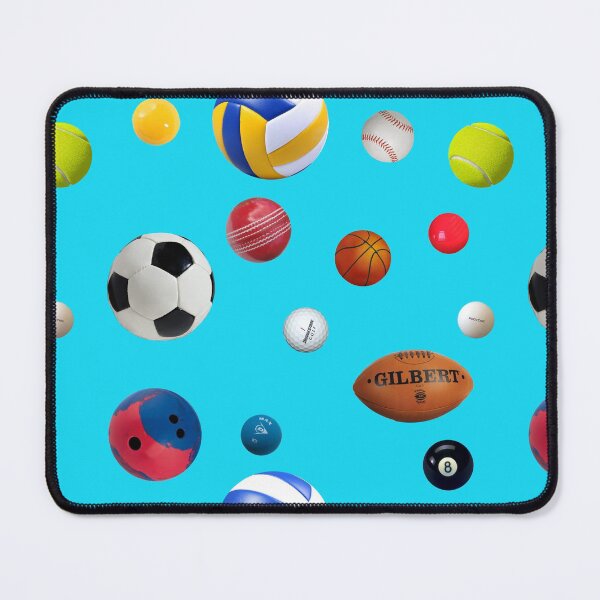 Item preview, Sports balls on sky blue designed and sold by TerenceLacey.