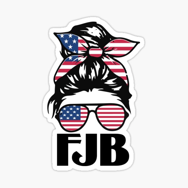 FJB, Woman with Messy Bun Sticker