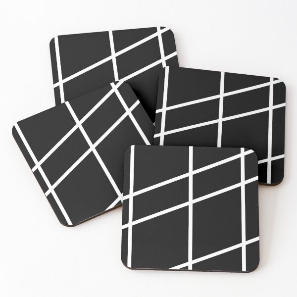 Item preview, White strips design with unique blocks designed and sold by kripalsutariya.