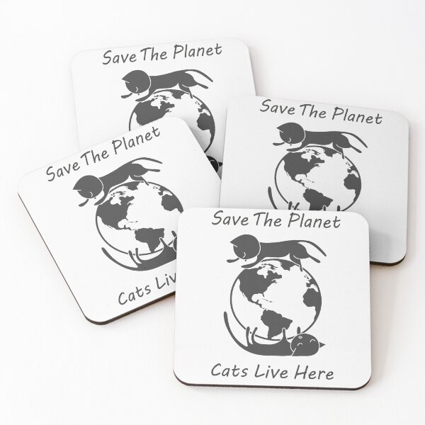 Item preview, Cats Save the Planet Cats Living Here Cute White Collection designed and sold by AhmedBuhaisi.