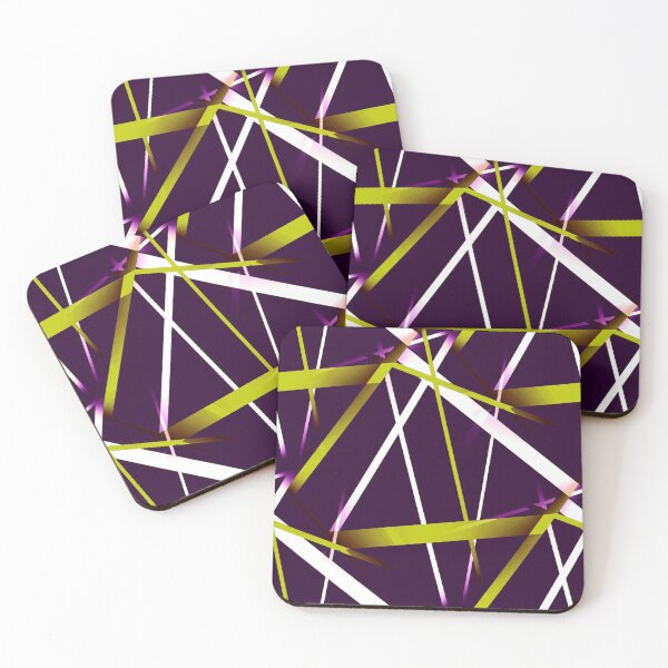 Item preview, Seamless Lime and White Strips Pattern Purple Background designed and sold by taiche.