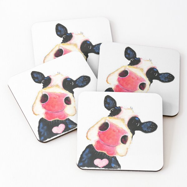 Item preview, COW PRiNT  ' NoSeY CoW BeauJoLaiS ' BY SHIRLEY MACARTHUR designed and sold by Shirley MacArthur Art.