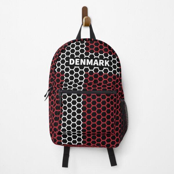 Item preview, Denmark Flag With Honeycomb Design designed and sold by RaybenMedia.