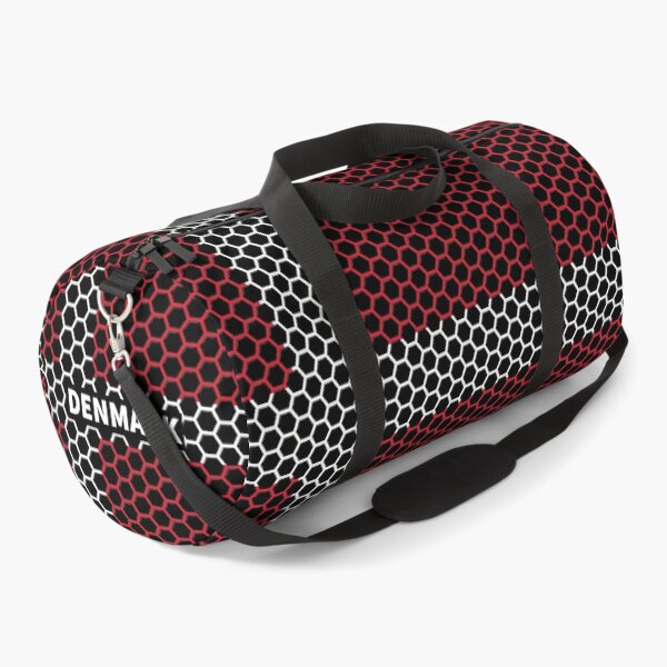 Item preview, Denmark Flag With Honeycomb Design designed and sold by RaybenMedia.