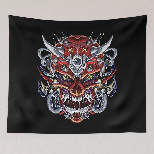 Item preview, Japanese Demon Skull designed and sold by underheaven.
