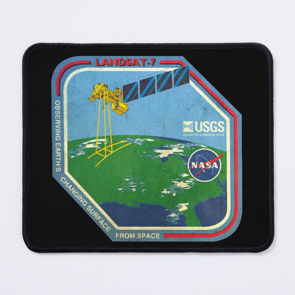 Item preview, LANDSAT 7 logo mission - vintage look designed and sold by trendistudio.