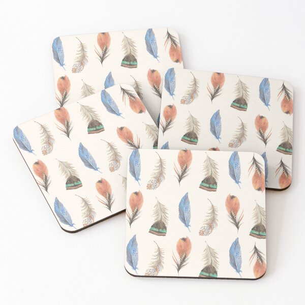 Item preview, Painted Bird Feather Plume Pattern designed and sold by chloeinca.