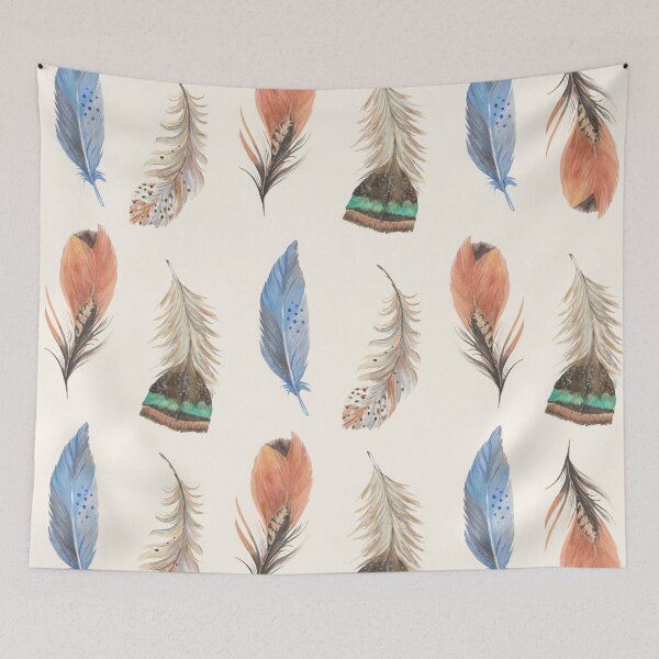 Item preview, Painted Bird Feather Plume Pattern designed and sold by chloeinca.