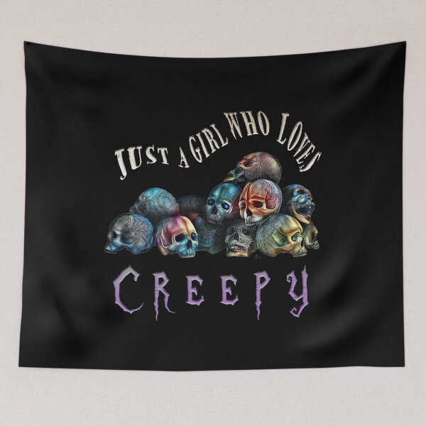 Item preview, Just A Girl Who Loves Creepy | Skulls Everyday | Surreal Horror Skulls | Skullcore | TM11 designed and sold by triciakitty.