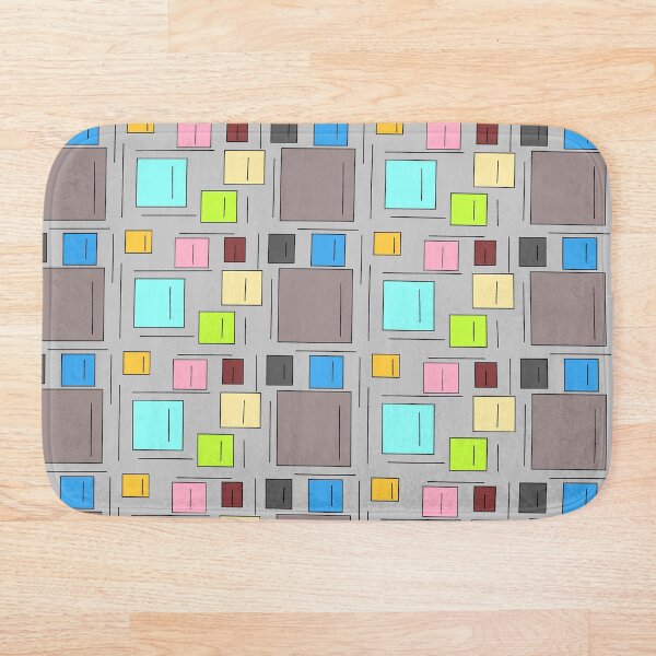 Item preview, colorful squares on a gray background designed and sold by Sneki2.