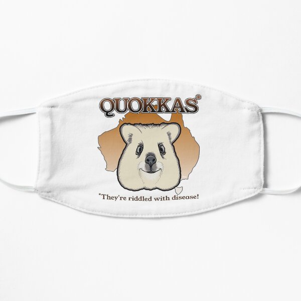Retro Vintage The Dollop Quokkas They'Re Riddled With Disease Cute Graphic Gift Flat Mask