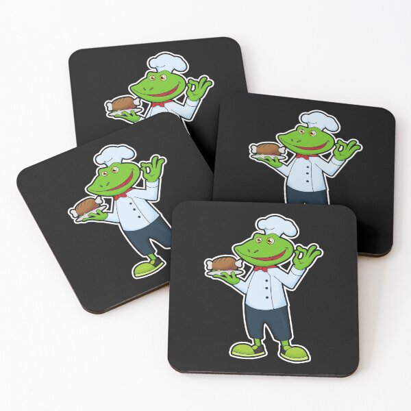Item preview, Frog as Cook with Serving plate & Chicken designed and sold by Snabdesign84.