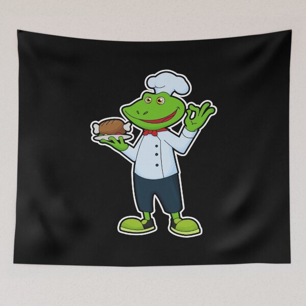 Item preview, Frog as Cook with Serving plate & Chicken designed and sold by Snabdesign84.