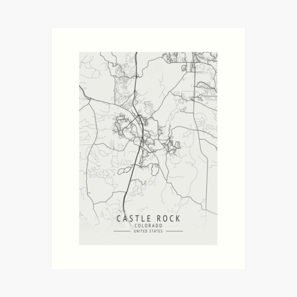 Item preview, Castle Rock  -  Colorado - US Gray City Map designed and sold by ctmapprint.