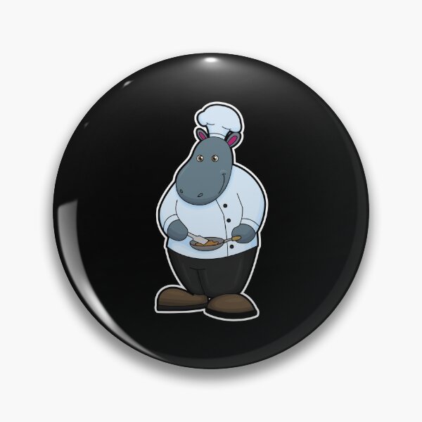 Item preview, Hippo as Cook with Pan designed and sold by Snabdesign84.