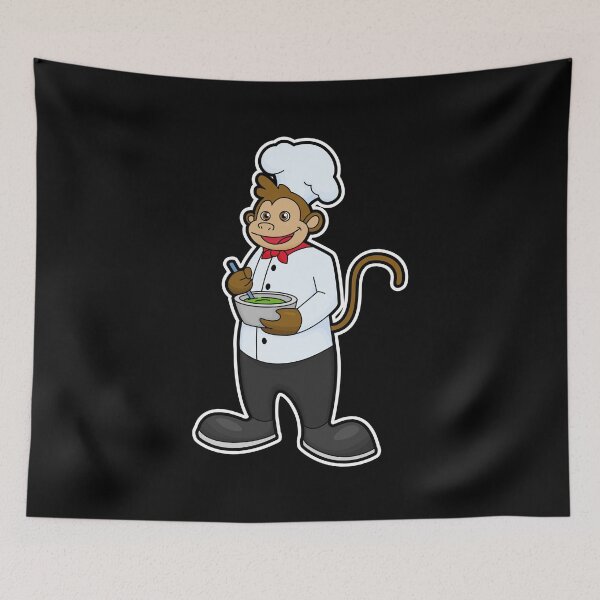 Item preview, Monkey as Cook with Bowl designed and sold by Snabdesign84.