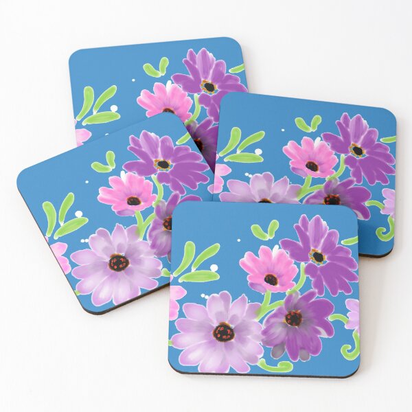 Item preview, Summer Daisey's on blue  designed and sold by Faerieglen.