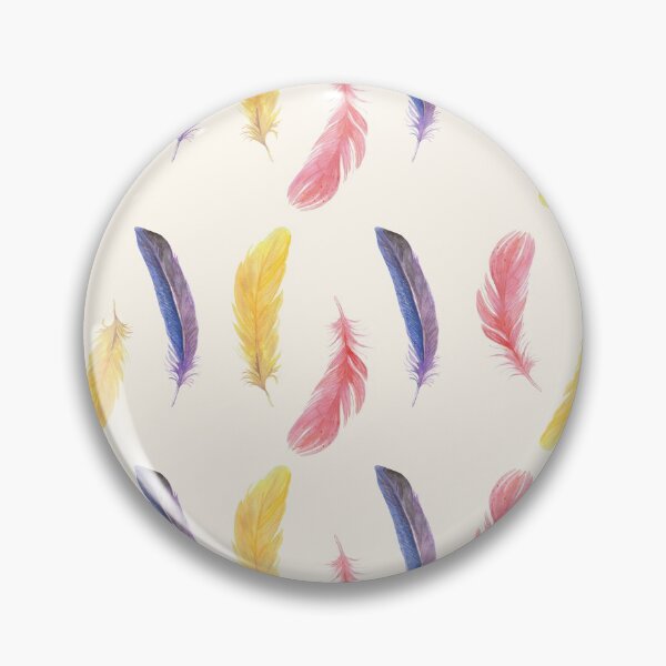Item preview, Pink, Yellow and Purple Painted Bird Feather Pattern designed and sold by chloeinca.