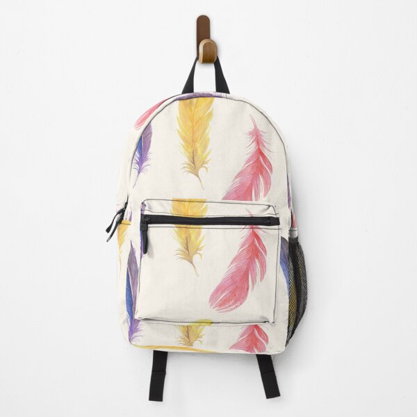 Item preview, Pink, Yellow and Purple Painted Bird Feather Pattern designed and sold by chloeinca.