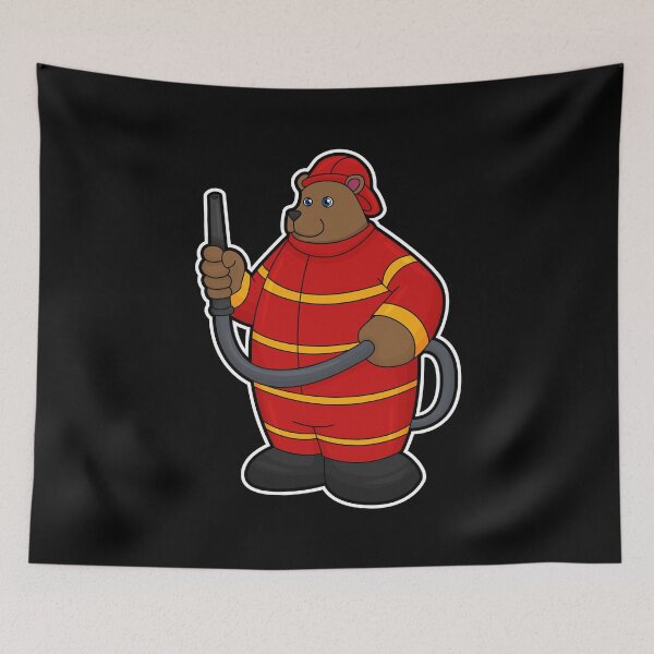 Item preview, Bear as Firefighter with Hose designed and sold by Snabdesign84.