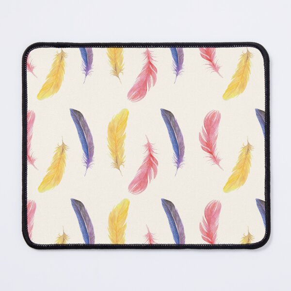 Item preview, Pink, Yellow and Purple Painted Bird Feather Pattern designed and sold by chloeinca.