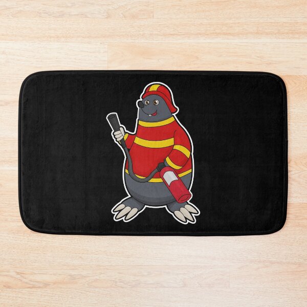 Item preview, Mole as Firefighter with Fire extinguisher designed and sold by Snabdesign84.