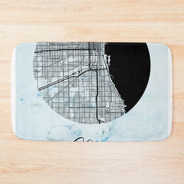 Item preview, Chicago - Illinois Alpha Watercolor Map designed and sold by WatercolorMap.