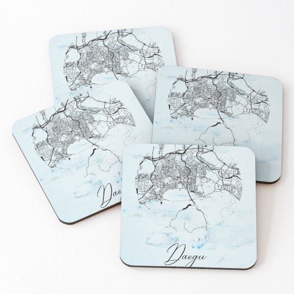 Item preview, Daegu - South Korean Alpha Watercolor Map designed and sold by WatercolorMap.
