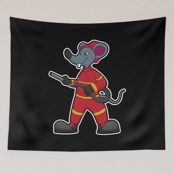 Item preview, Mouse as Firefighter with Hose designed and sold by Snabdesign84.
