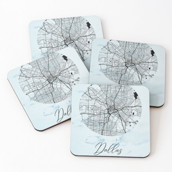 Item preview, Dallas - United States Alpha Watercolor Map designed and sold by WatercolorMap.