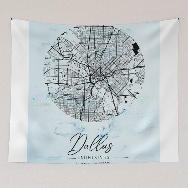 Item preview, Dallas - United States Alpha Watercolor Map designed and sold by WatercolorMap.