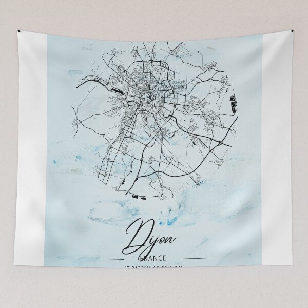 Item preview, Dijon - France Alpha Watercolor Map designed and sold by WatercolorMap.