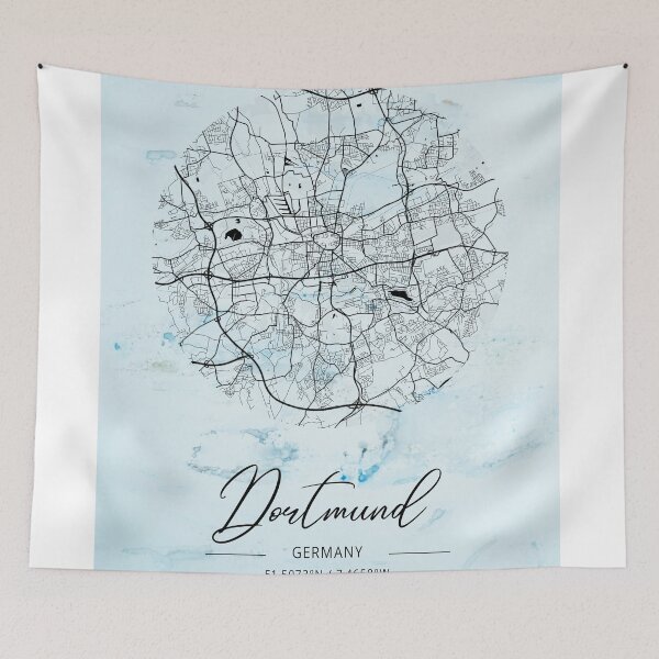 Item preview, Dortmund - Germany Alpha Watercolor Map designed and sold by WatercolorMap.
