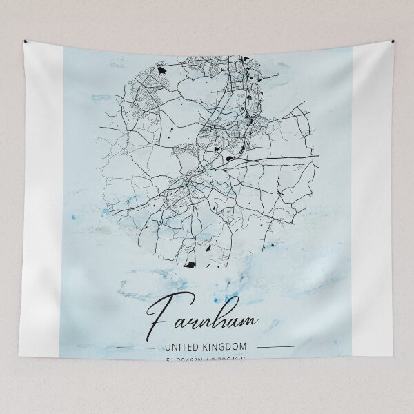 Item preview, Farnham - United Kingdom Alpha Watercolor Map designed and sold by WatercolorMap.