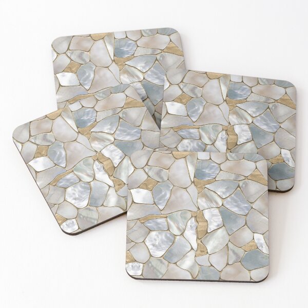Item preview, Mother of pearl and Gold cells abstract designed and sold by k9printart.